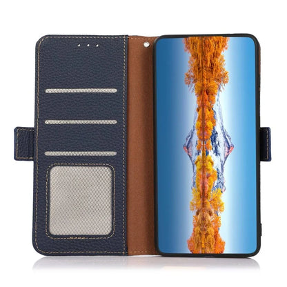 KHAZNEH For Samsung Galaxy A16 5G Phone Case Genuine Cow Leather Cover RFID Blocking