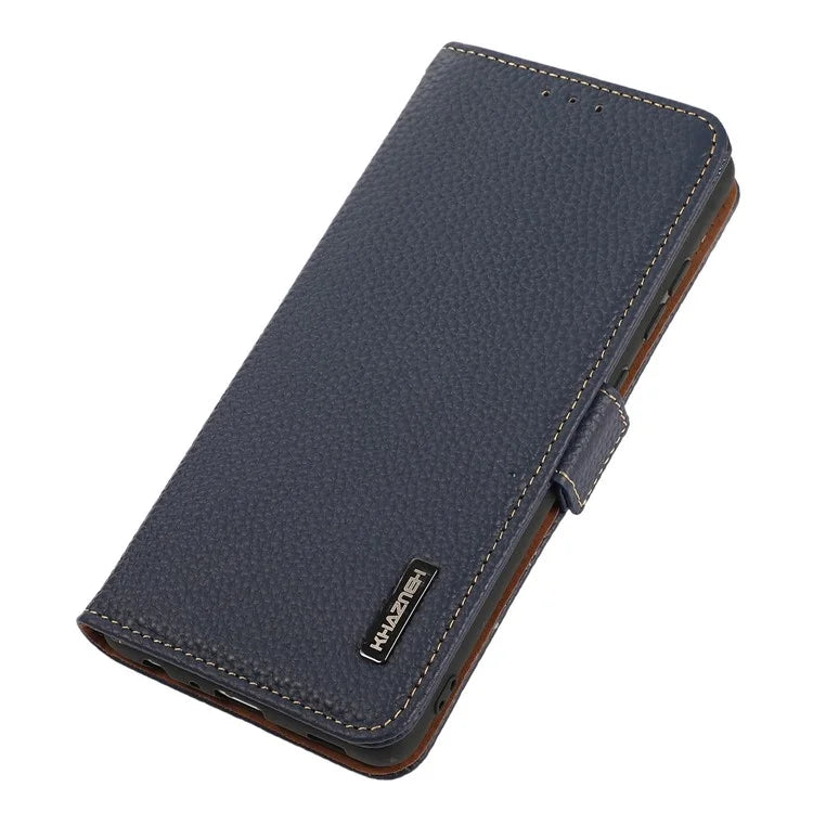 KHAZNEH For Samsung Galaxy A16 5G Phone Case Genuine Cow Leather Cover RFID Blocking