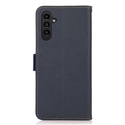 KHAZNEH For Samsung Galaxy A16 5G Phone Case Genuine Cow Leather Cover RFID Blocking
