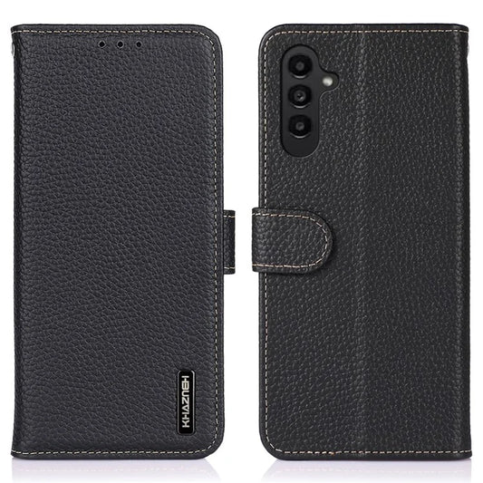 KHAZNEH For Samsung Galaxy A16 5G Phone Case Genuine Cow Leather Flip Cover