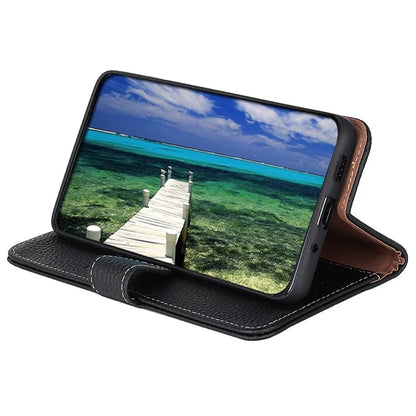 KHAZNEH For Samsung Galaxy A16 5G Phone Case Genuine Cow Leather Flip Cover