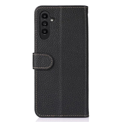 KHAZNEH For Samsung Galaxy A16 5G Phone Case Genuine Cow Leather Flip Cover