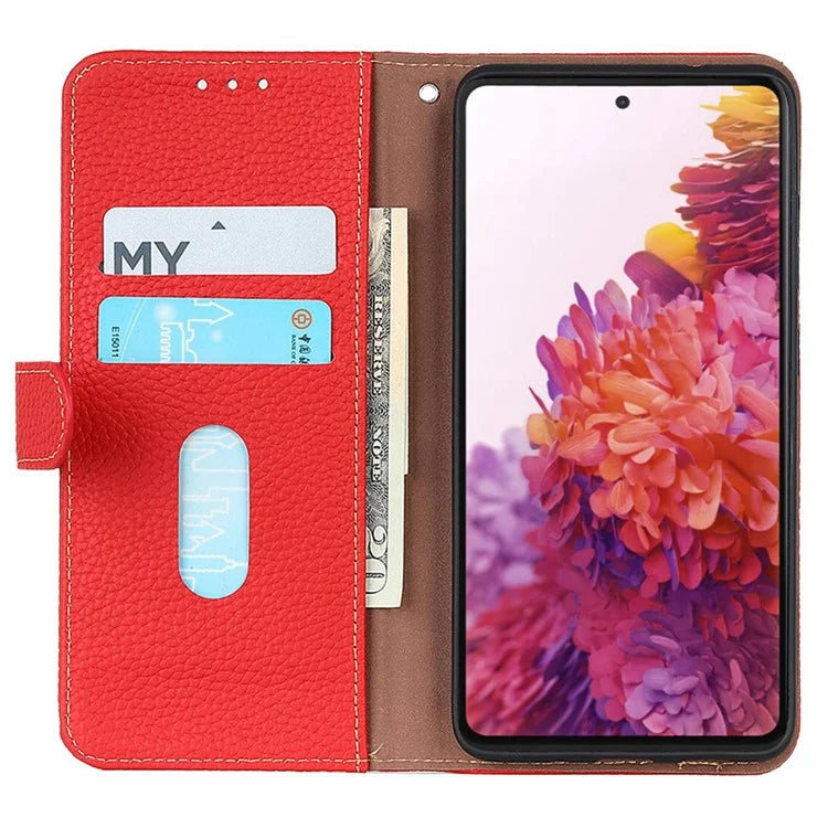 KHAZNEH For Samsung Galaxy A16 5G Phone Case Genuine Cow Leather Flip Cover