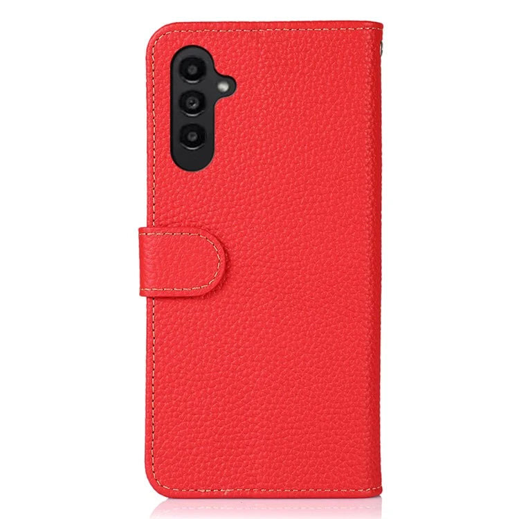 KHAZNEH For Samsung Galaxy A16 5G Phone Case Genuine Cow Leather Flip Cover