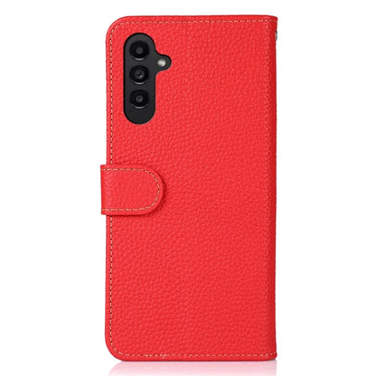 KHAZNEH For Samsung Galaxy A16 5G Phone Case Genuine Cow Leather Flip Cover