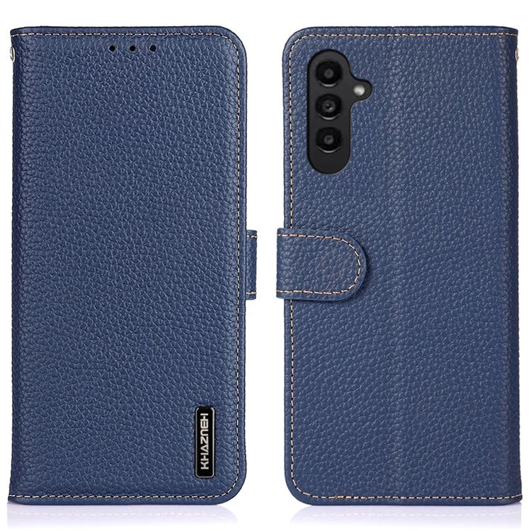 KHAZNEH For Samsung Galaxy A16 5G Phone Case Genuine Cow Leather Flip Cover