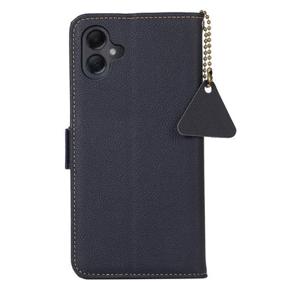 TJ For Samsung Galaxy A06 Case RFID Blocking Genuine Cow Leather Phone Cover