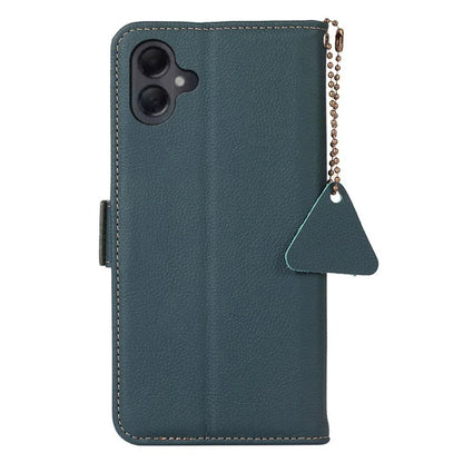 TJ For Samsung Galaxy A06 Case RFID Blocking Genuine Cow Leather Phone Cover