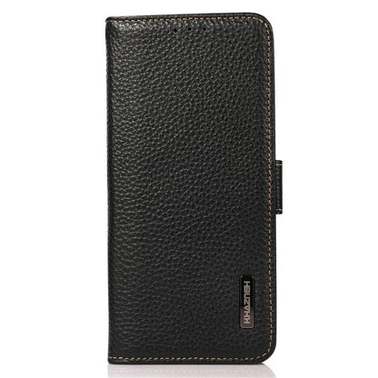 KHAZNEH For Samsung Galaxy A06 Phone Case Genuine Cow Leather Cover RFID Blocking