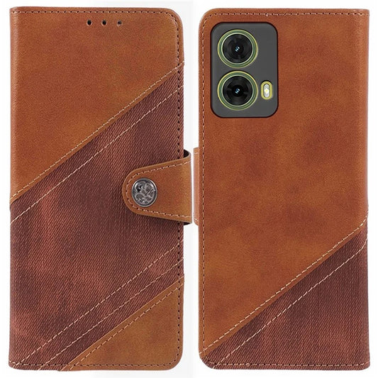For Motorola S50 Neo 5G / Moto G85 5G Case Splicing Texture Leather Phone Cover Viewing Stand