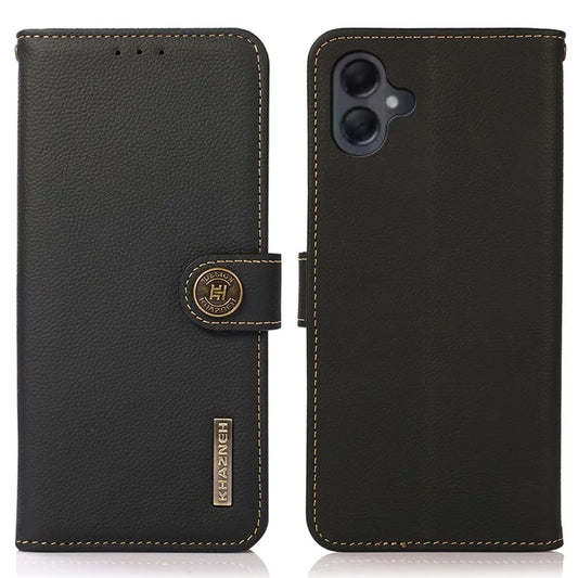 KHAZNEH For Samsung Galaxy A06 Case Genuine Cow Leather Wallet Phone Cover