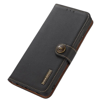 KHAZNEH For Samsung Galaxy A06 Case Genuine Cow Leather Wallet Phone Cover