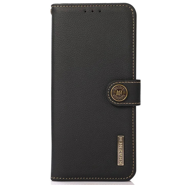 KHAZNEH For Samsung Galaxy A06 Case Genuine Cow Leather Wallet Phone Cover