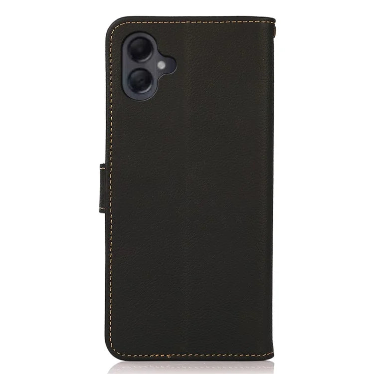 KHAZNEH For Samsung Galaxy A06 Case Genuine Cow Leather Wallet Phone Cover
