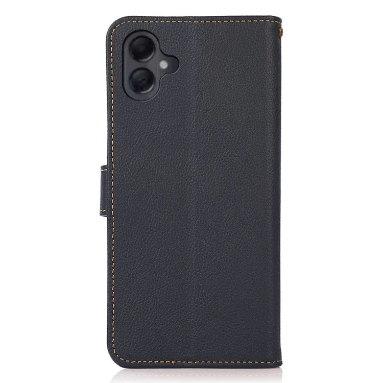 KHAZNEH For Samsung Galaxy A06 Case Genuine Cow Leather Wallet Phone Cover