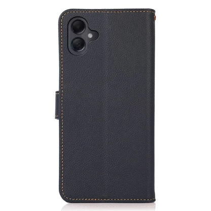 KHAZNEH For Samsung Galaxy A06 Case Genuine Cow Leather Wallet Phone Cover