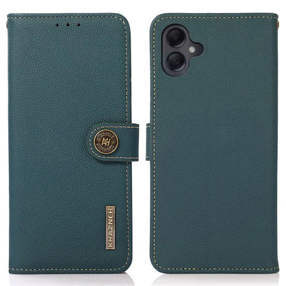 KHAZNEH For Samsung Galaxy A06 Case Genuine Cow Leather Wallet Phone Cover
