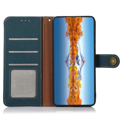 KHAZNEH For Samsung Galaxy A06 Case Genuine Cow Leather Wallet Phone Cover