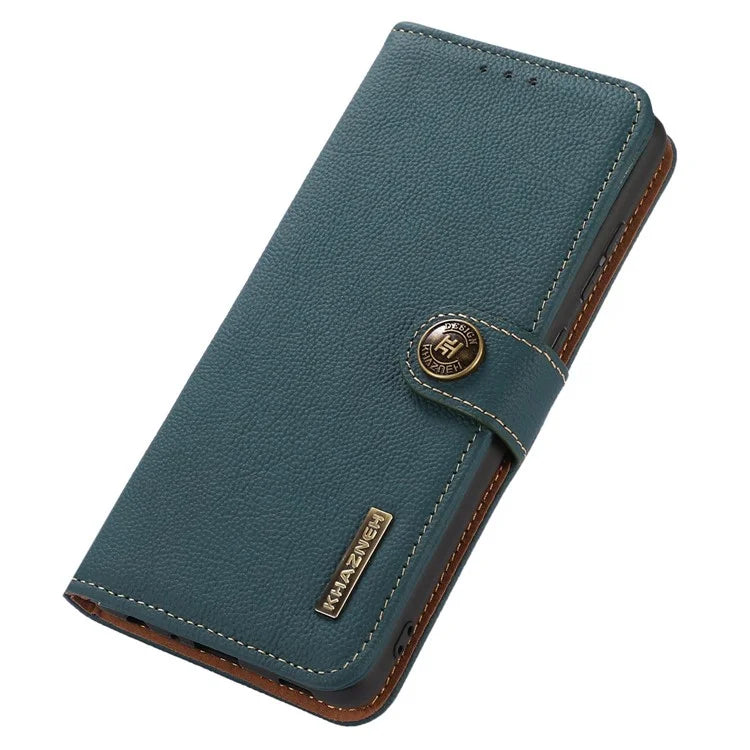KHAZNEH For Samsung Galaxy A06 Case Genuine Cow Leather Wallet Phone Cover