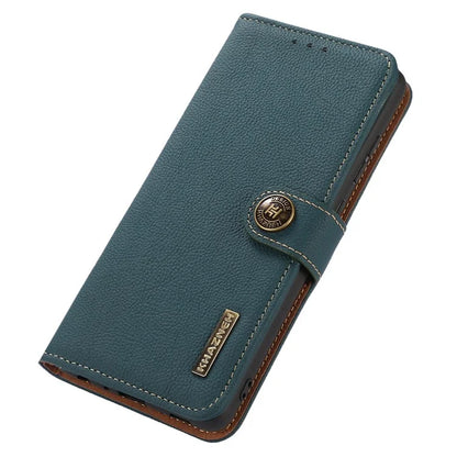 KHAZNEH For Samsung Galaxy A06 Case Genuine Cow Leather Wallet Phone Cover