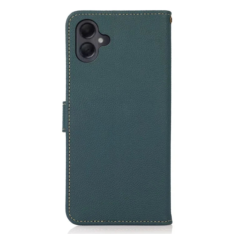KHAZNEH For Samsung Galaxy A06 Case Genuine Cow Leather Wallet Phone Cover