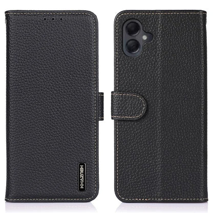 KHAZNEH For Samsung Galaxy A06 Phone Case Genuine Cow Leather Flip Cover