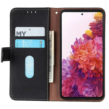 KHAZNEH For Samsung Galaxy A06 Phone Case Genuine Cow Leather Flip Cover