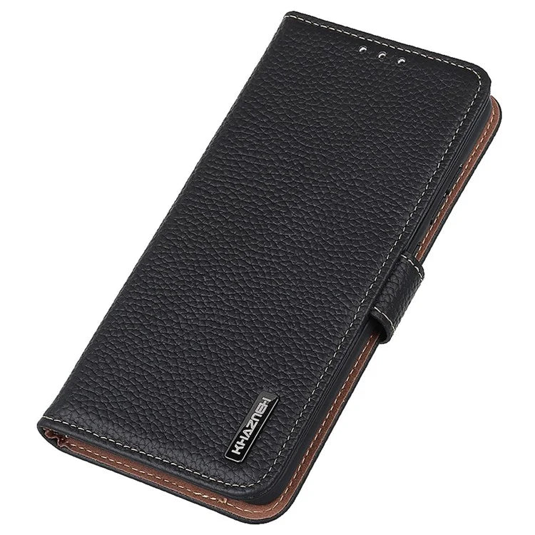 KHAZNEH For Samsung Galaxy A06 Phone Case Genuine Cow Leather Flip Cover