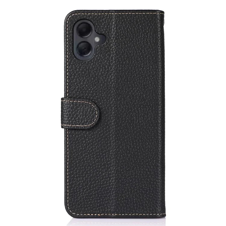 KHAZNEH For Samsung Galaxy A06 Phone Case Genuine Cow Leather Flip Cover