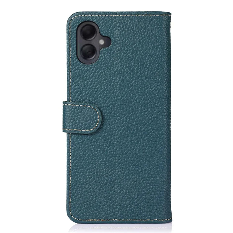 KHAZNEH For Samsung Galaxy A06 Phone Case Genuine Cow Leather Flip Cover