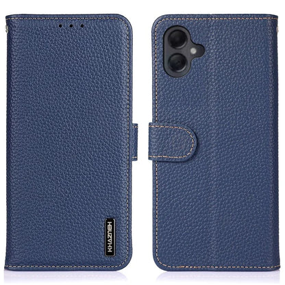 KHAZNEH For Samsung Galaxy A06 Phone Case Genuine Cow Leather Flip Cover