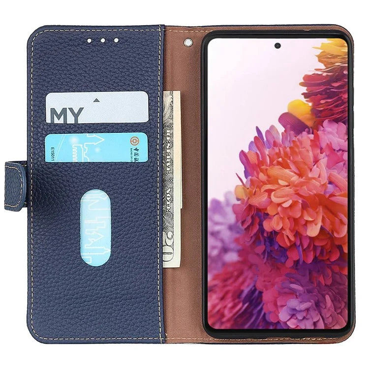 KHAZNEH For Samsung Galaxy A06 Phone Case Genuine Cow Leather Flip Cover