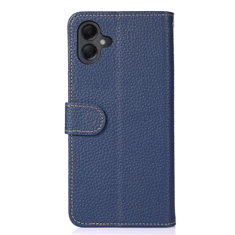 KHAZNEH For Samsung Galaxy A06 Phone Case Genuine Cow Leather Flip Cover