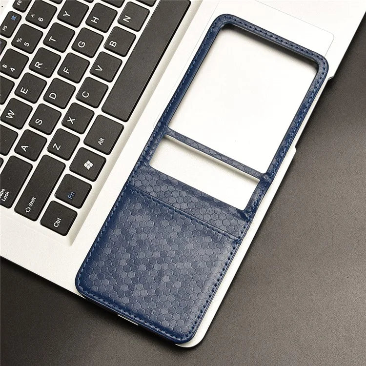 For Motorola Razr 50 Ultra 5G Phone Case with Card Holder Imprinted Dot Pattern Leather Phone Cover