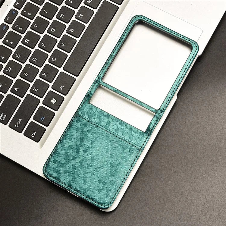 For Motorola Razr 50 Ultra 5G Phone Case with Card Holder Imprinted Dot Pattern Leather Phone Cover