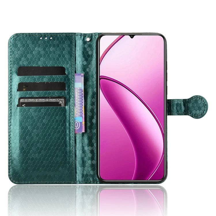 For Oukitel C53 Wallet Case Dot Pattern Imprint PU Leather Phone Cover