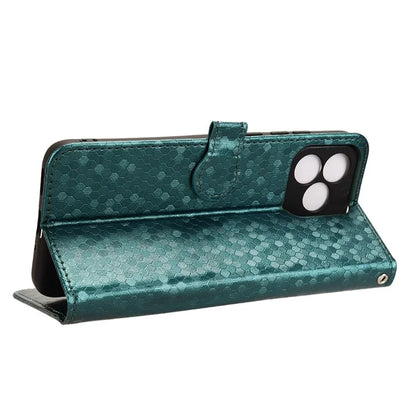 For Oukitel C53 Wallet Case Dot Pattern Imprint PU Leather Phone Cover
