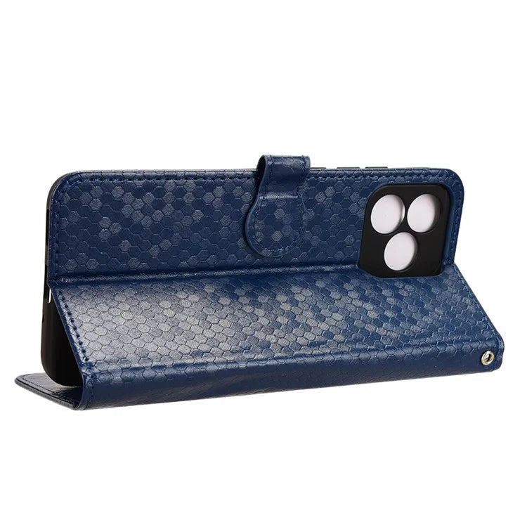For Oukitel C53 Wallet Case Dot Pattern Imprint PU Leather Phone Cover