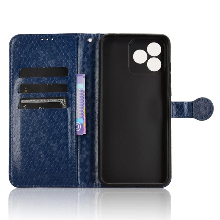 For Oukitel C53 Wallet Case Dot Pattern Imprint PU Leather Phone Cover