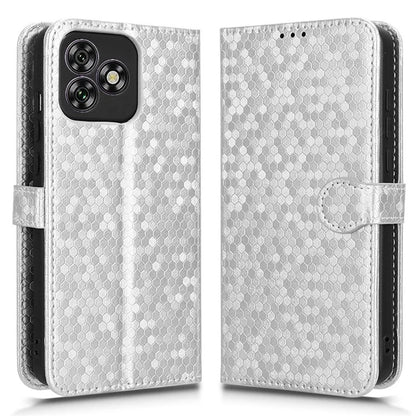 For Oukitel C53 Wallet Case Dot Pattern Imprint PU Leather Phone Cover