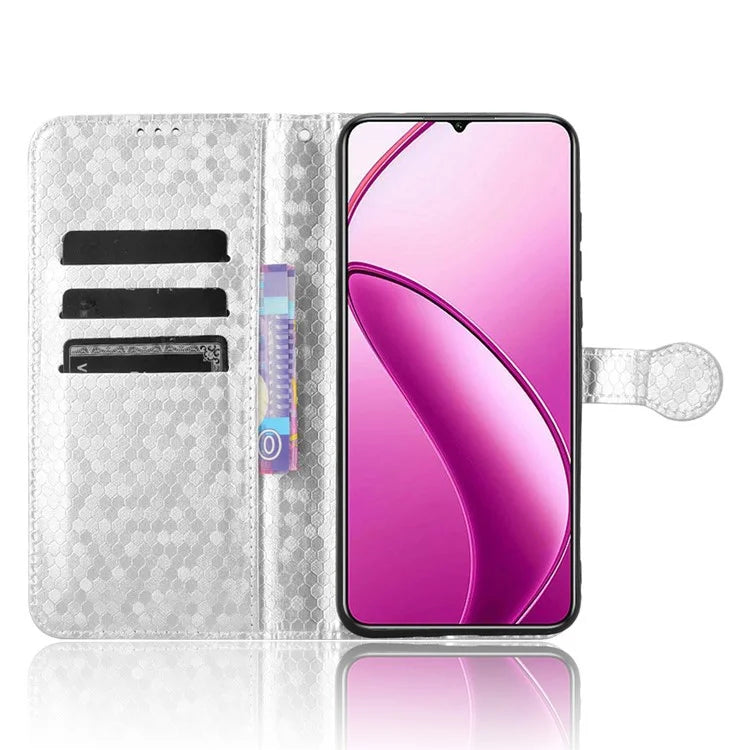 For Oukitel C53 Wallet Case Dot Pattern Imprint PU Leather Phone Cover