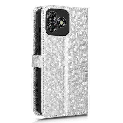 For Oukitel C53 Wallet Case Dot Pattern Imprint PU Leather Phone Cover