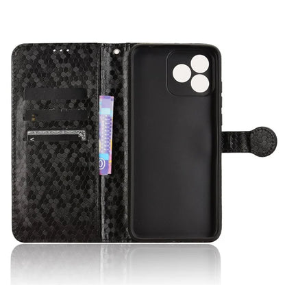 For Oukitel C53 Wallet Case Dot Pattern Imprint PU Leather Phone Cover