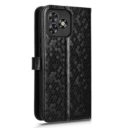 For Oukitel C53 Wallet Case Dot Pattern Imprint PU Leather Phone Cover