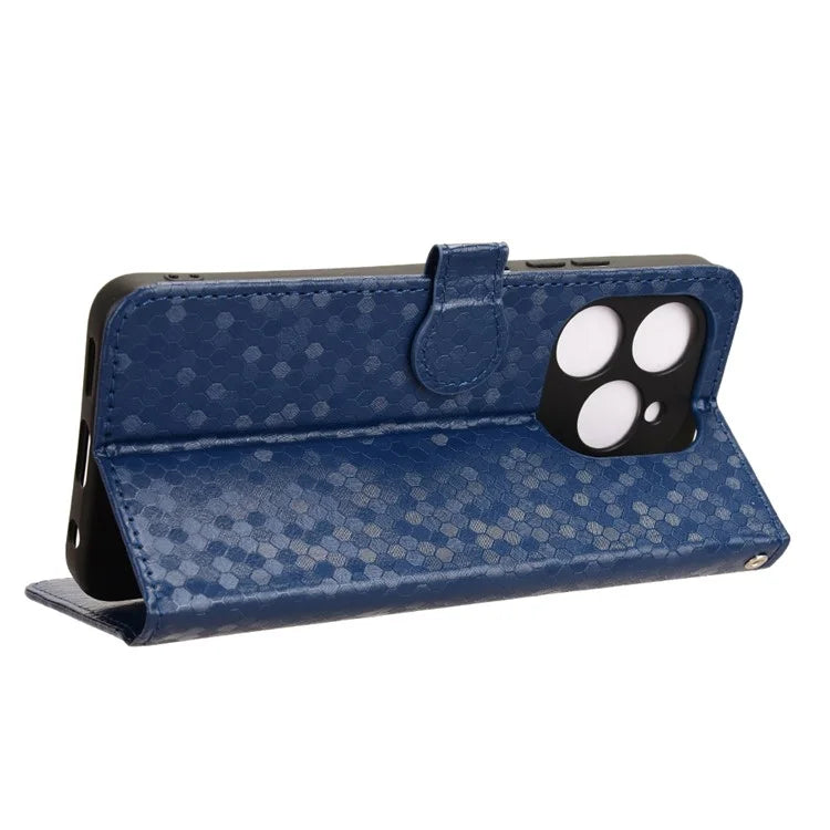 For Oukitel C50 Wallet Case Dot Pattern Imprint PU Leather Phone Cover