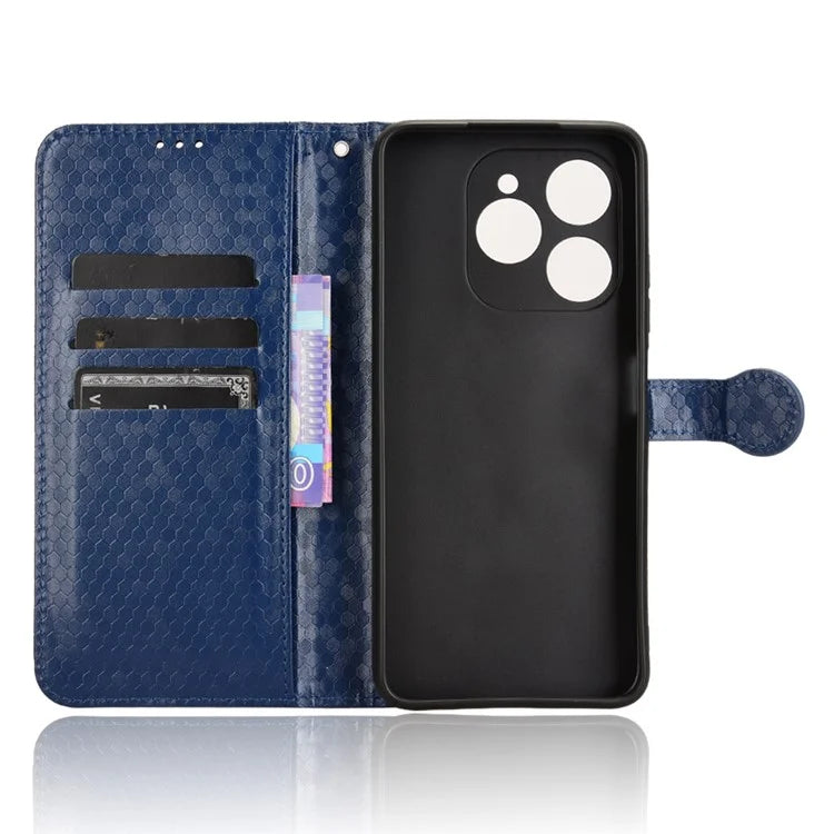 For Oukitel C50 Wallet Case Dot Pattern Imprint PU Leather Phone Cover