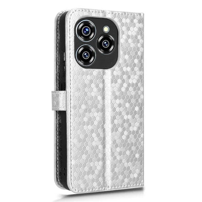 For Oukitel C50 Wallet Case Dot Pattern Imprint PU Leather Phone Cover