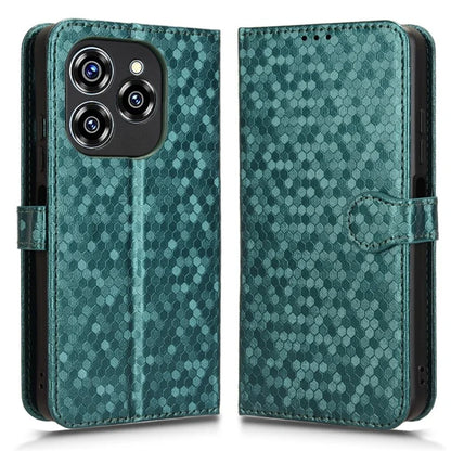 For Oukitel C50 Wallet Case Dot Pattern Imprint PU Leather Phone Cover