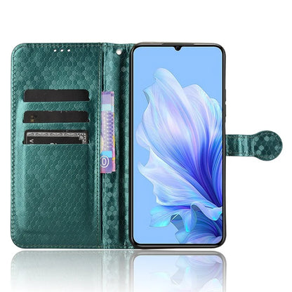 For Oukitel C50 Wallet Case Dot Pattern Imprint PU Leather Phone Cover