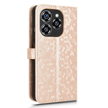 For Oukitel C50 Wallet Case Dot Pattern Imprint PU Leather Phone Cover